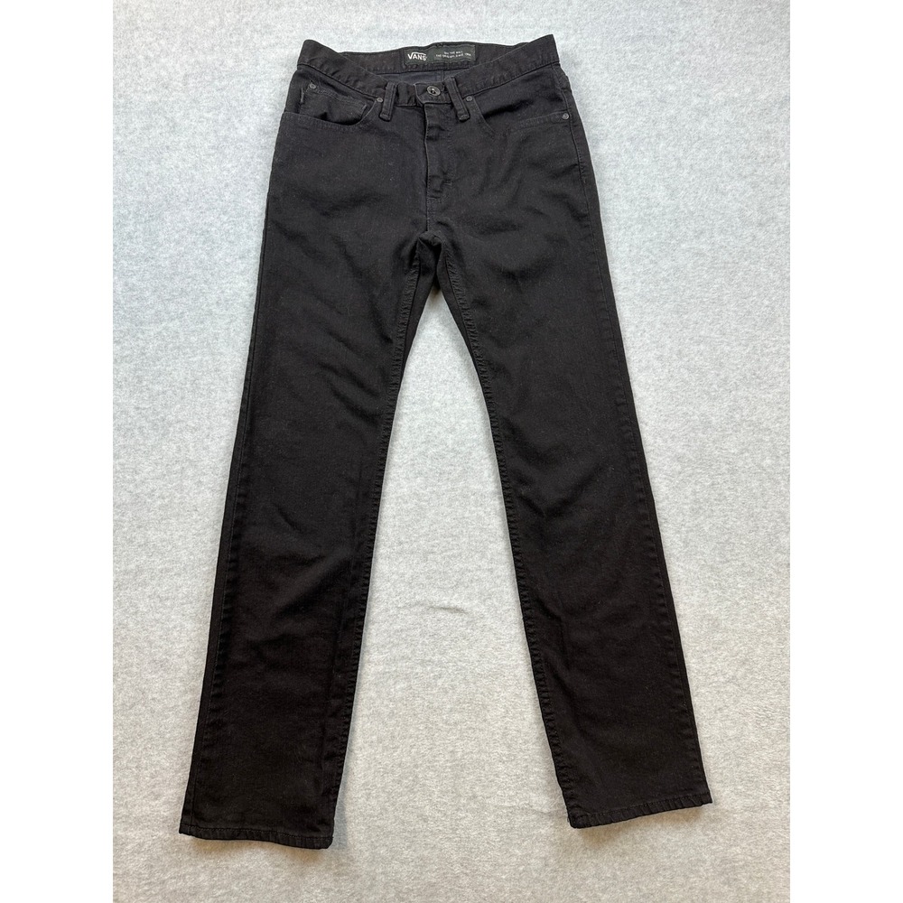 Vans Mens Slim Straight Black Denim Jeans 26x28 VN-0K4FOAI Skate Pants